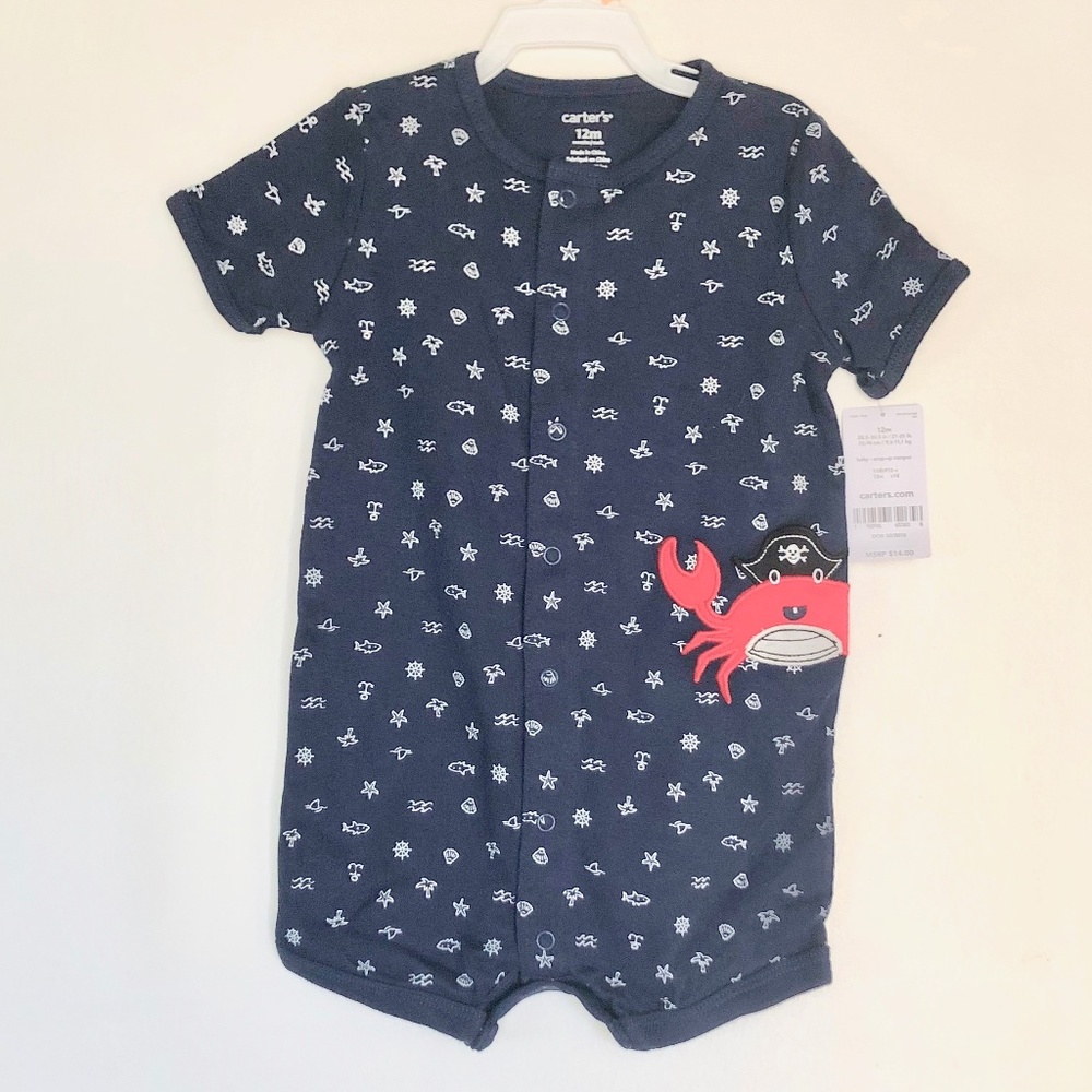 NWT Carter's Button Up Onesie 12 Months